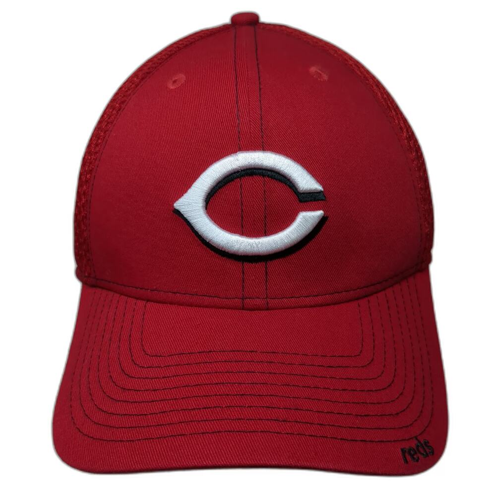 Cincinnati Reds MLB New Era Baseball Cap Red L 39THIRTY Stretch Fit Mesh Hat